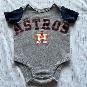 3-6M Houston Astros baseball diaper shirt